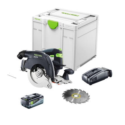 Festool HKC 55 Basic akumulatorowa pilarka tarczowa 18 V 160 mm bezszczotkowa + 1x akumulator 8,0 Ah + szybka ładowarka + Systainer