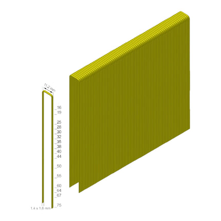 Prebena Z50CSVHA-ETA zszywki 50 mm typ Z 9500 sztuk mocne ocynkowane hartowane