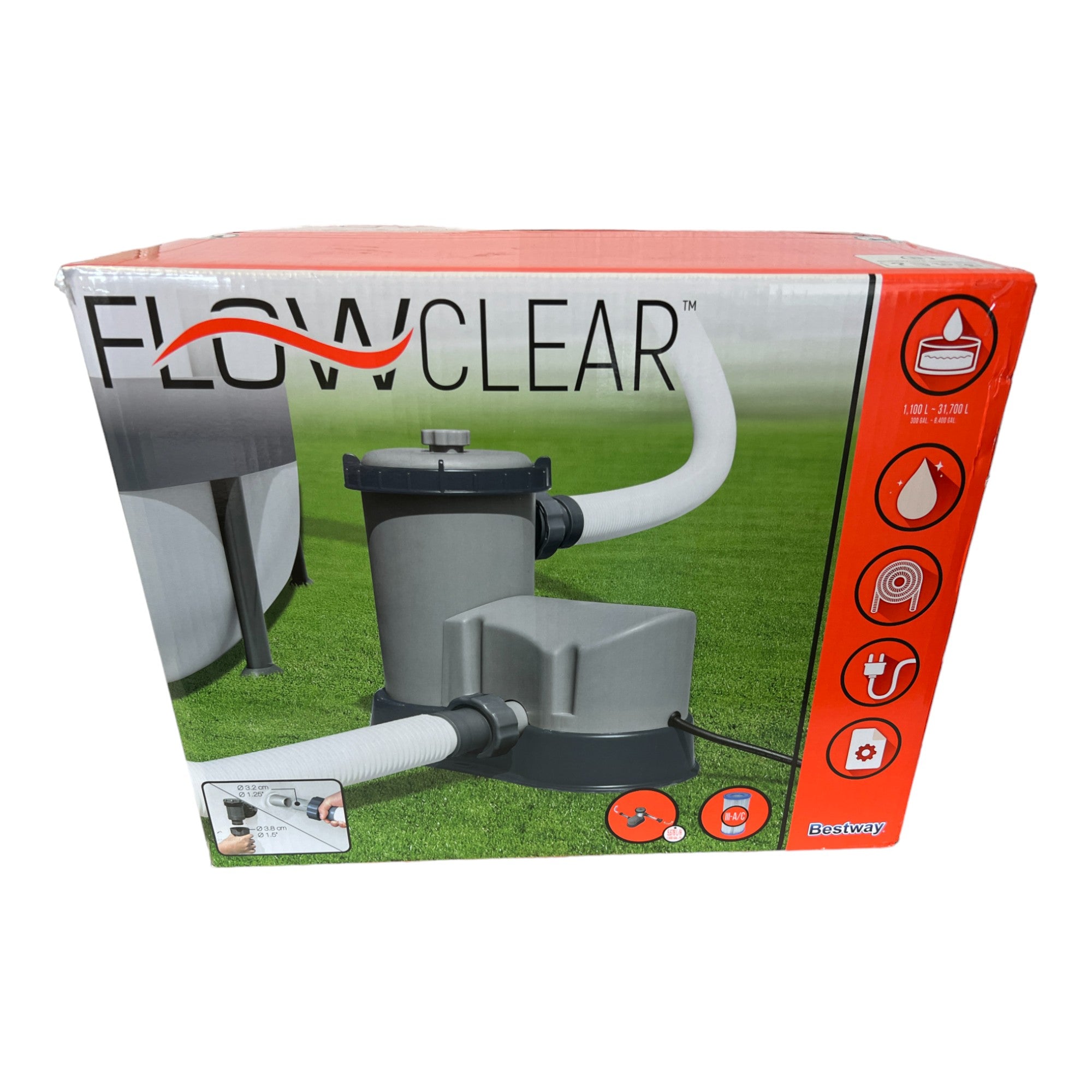 Bestway Flowclear Filterpumpe 5678 l h 110 W 58389  0 - toolbrothers