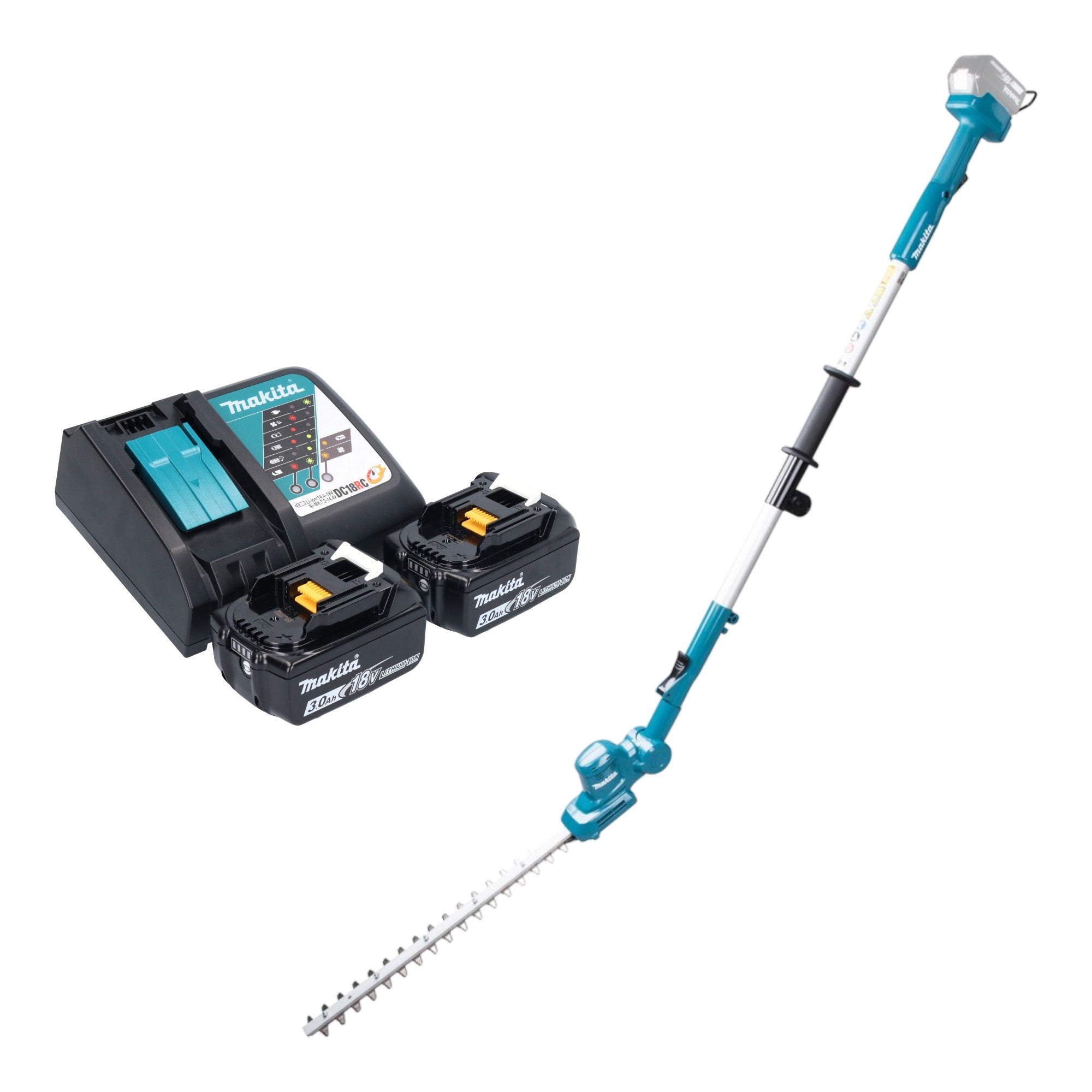 Makita DUN 461 WRF2 Akku Heckenschneider 18 V 46 cm 2x Akku 3 0 Ah Ladegeraet 0 - toolbrothers