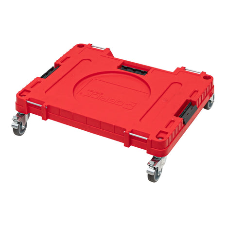 Platforma transportowa Qbrick System ONE 2.0 Workshop RED Ultra HD 625 x 503 x 160 mm 120 kg z metalowymi kołami skrętnymi i hamulcem