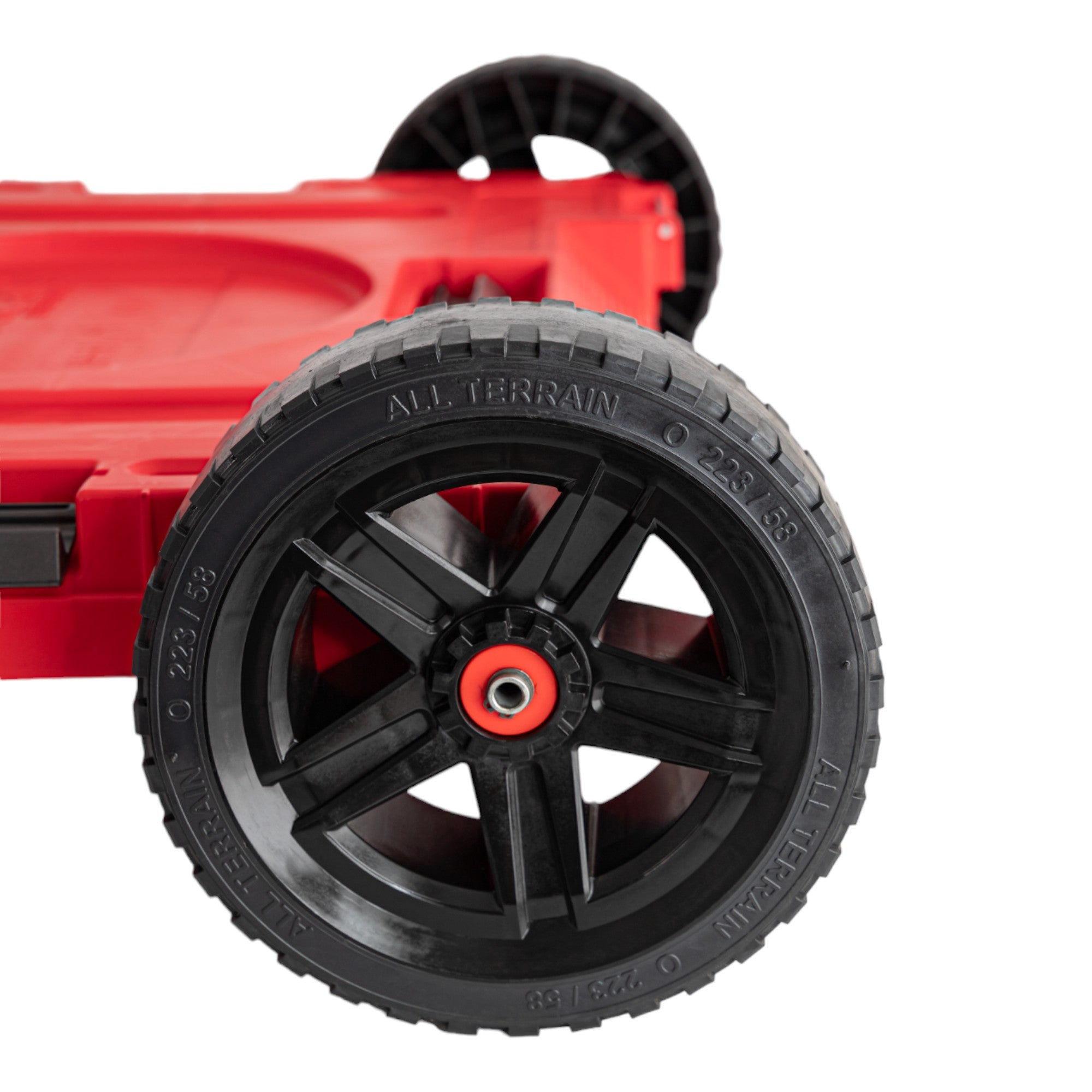 Qbrick System ONE Transportplattform 2 0 Allterrain RED Ultra HD 750 x 542 x 223 mm 120 kg mit Schwenkraedern aus Metall und Bremse 2 - toolbrothers