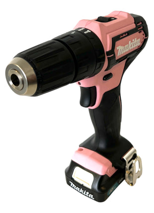 Makita HP 333 DSAP1 Akku Schlagbohrschrauber 12 V 30 Nm Pink + 1x Akku 2,0 Ah + Ladegerät + Tasche