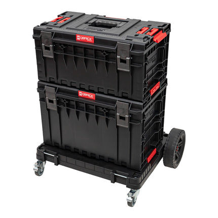 Platforma transportowa Qbrick System ONE 2.0 Allterrain 750 x 542 x 223 mm 120 kg z metalowymi kołami skrętnymi i hamulcem