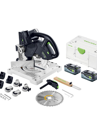 Festool SYMC 70 EB-Basic SYMMETRIC akumulatorowa pilarka do formowania 36 V ( 2 x 18 V ) 216 mm + 2x akumulator 8,0 Ah + Systainer - bez ładowarki