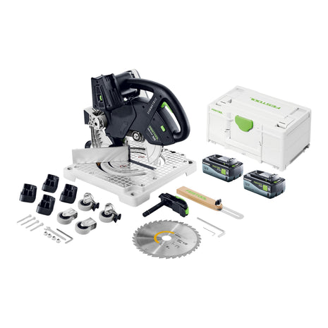 Festool SYMC 70 EB-Basic SYMMETRIC Akku Leistensäge 36 V ( 2 x 18 V ) 216 mm + 2x Akku 8,0 Ah + Systainer - ohne Ladegerät