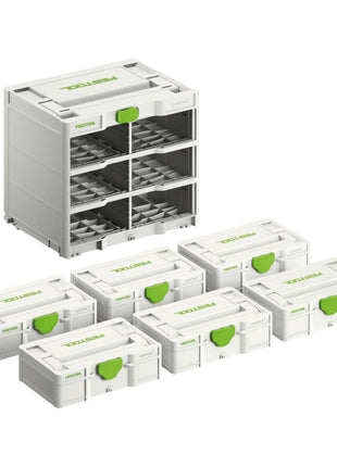 Festool Rack SYS3-RK/6 M 337-Set Systainer³ 6 tlg. ( 577816 ) für alle Systainer³ S 76 Varianten