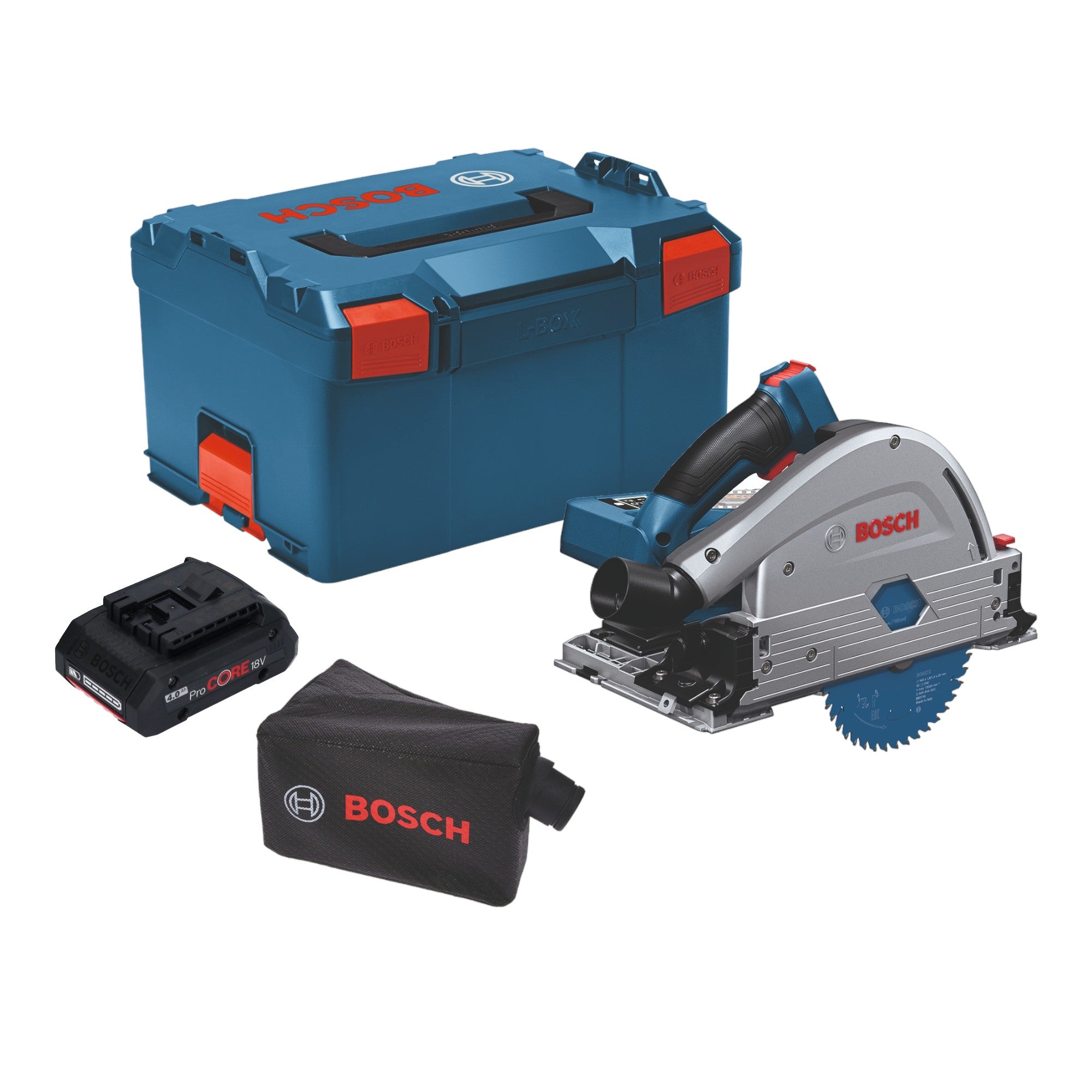 Bosch GKT 18V 52 GC Professional Akku Tauchsaege 18 V 140 mm BITURBO Brushless 1x ProCore Akku 4 0 Ah Connectivity Modul L Boxx ohne Ladegeraet 0 - toolbrothers