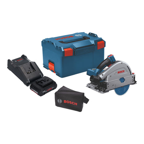 Bosch GKT 18V-52 GC Professional Akku Tauchsäge 18 V 140 mm BITURBO Brushless + 1x ProCore Akku 4,0 Ah + Ladegerät + Connectivity Modul + L-Boxx