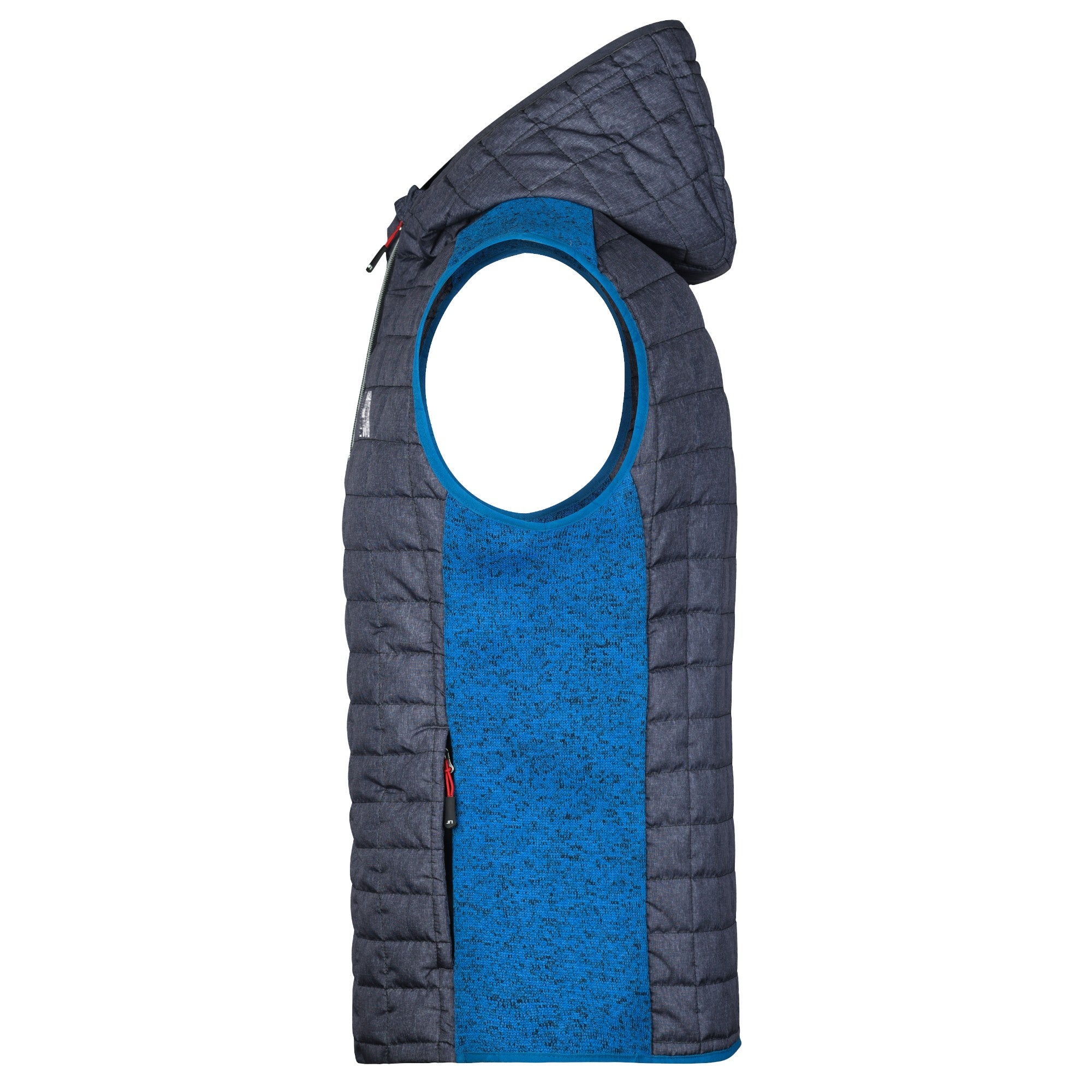 L Boxx Herren Hybrid Strickfleece Gilet Weste royal melange anthracite melange Groesse L 2 - toolbrothers