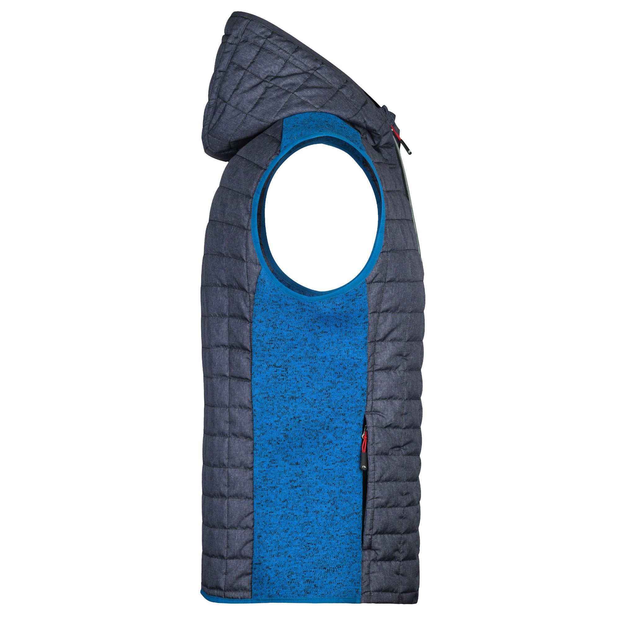 L Boxx Herren Hybrid Strickfleece Gilet Weste royal melange anthracite melange Groesse L 3 - toolbrothers