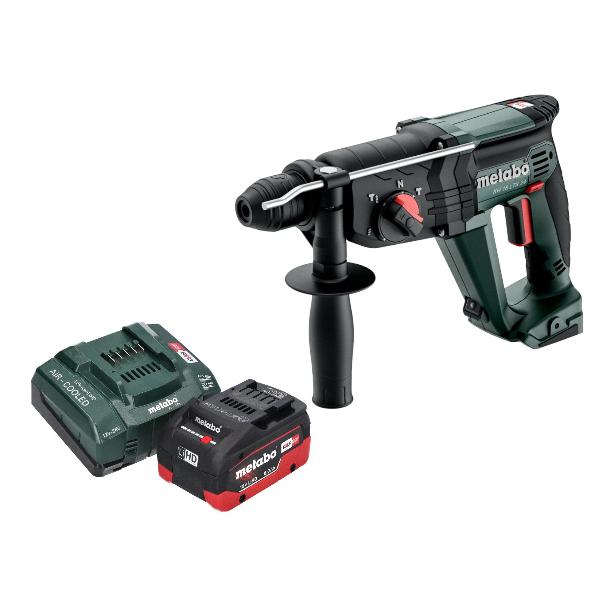 Metabo KH 18 LTX 24 Akku Kombihammer 18 V 2 1 J SDS Plus 1x LiHD Akku 8 0 Ah Ladegeraet 0 - toolbrothers