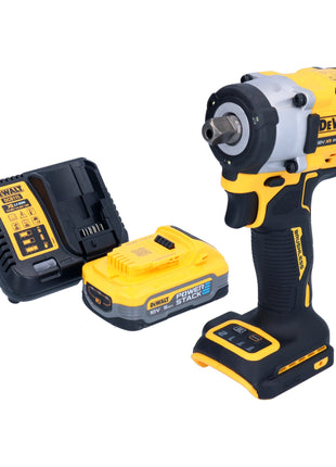 Akumulatorowy klucz udarowy DeWalt DCF 922 H1 18 V 406 Nm 1/2" bezszczotkowy + 1x akumulator Powerstack 5,0 Ah + ładowarka