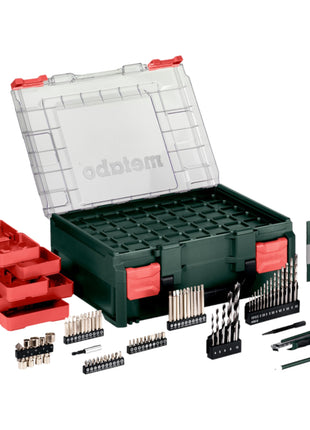 Metabo BS 18 Set Perceuse-visseuse sans fil 18 V 48 Nm ( 602207710 ) + 2x batterie 2,0 Ah + chargeur + 74 pièces d'atelier mobile + coffret