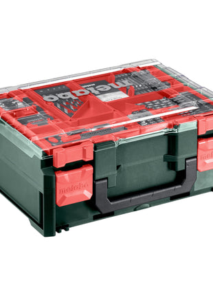 Metabo BS 18 Set Perceuse-visseuse sans fil 18 V 48 Nm ( 602207710 ) + 2x batterie 2,0 Ah + chargeur + 74 pièces d'atelier mobile + coffret