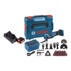 Bosch GOP 18V-34 Professional akumulatorowa przecinarka wielofunkcyjna 18 V Starlock Plus + 1x akumulator 3,0 Ah + ładowarka + 17 akcesoriów + L-Boxx