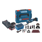 Bosch GOP 18V-34 Professional akumulatorowa przecinarka wielofunkcyjna 18 V Starlock Plus + 2x akumulator 4,0 Ah + ładowarka + 17 szt. akcesoriów + L-Boxx