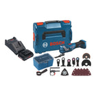 Bosch GOP 18V-34 Professional akumulatorowa przecinarka wielofunkcyjna 18 V Starlock Plus + 1x akumulator ProCore 4,0 Ah + ładowarka + 17 szt. akcesoriów + L-Boxx