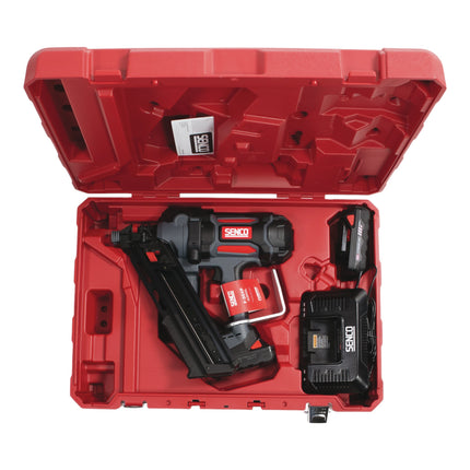 Akumulatorowa gwoździarka ramowa SENCO F-35 XP Fusion 18 V 50-90 mm ( 10G2001N ) + 2x akumulator 3,0 Ah + ładowarka + walizka