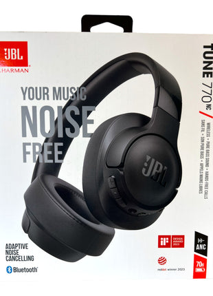 Auriculares JBL Tune 770NC Bluetooth 5.3 Pure Bass Sound Negro hasta 70 horas de funcionamiento Ganador Reddot 2023