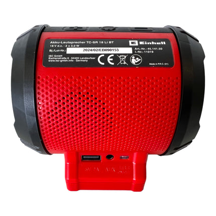 Einhell TC-SR 18 Li BT - Głośnik bezprzewodowy Solo ( 4514150 ) 18 V Bluetooth AUX Solo - bez akumulatora, bez ładowarki