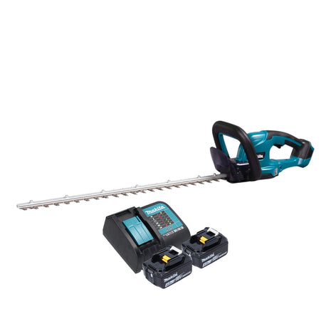 Cortasetos a batería Makita DUH 607 SM2 18 V 60 cm + 2x baterías 4,0 Ah + cargador