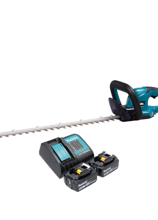 Cortasetos a batería Makita DUH 607 ST2 18 V 60 cm + 2x baterías 5,0 Ah + cargador