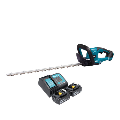 Makita DUH 607 ST2 Akku Heckenschere 18 V 60 cm + 2x Akku 5,0 Ah + Ladegerät