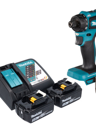 Makita DDF 083 RT Perceuse-visseuse sans fil 18 V 40 Nm 1/4'' Brushless + 2x batterie 5,0 Ah + chargeur