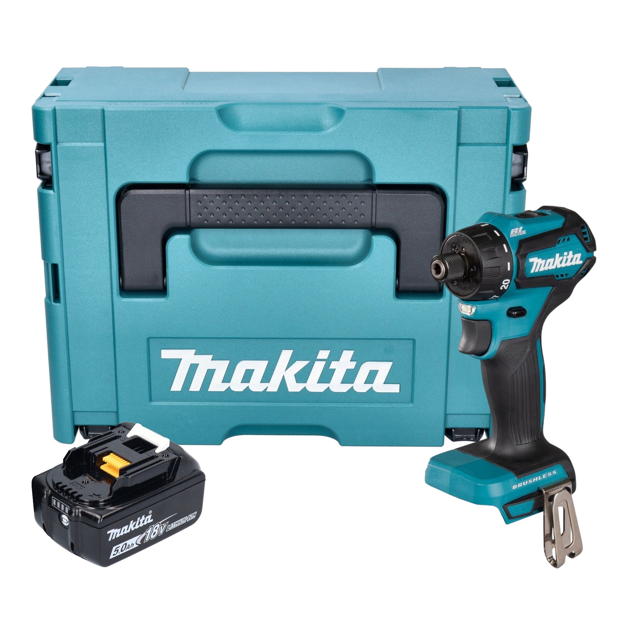 Makita DDF 083 T1J Akku Bohrschrauber 18 V 40 Nm 1 4 Brushless 1x Akku 5 0 Ah Makpac ohne Ladegeraet 0 - toolbrothers