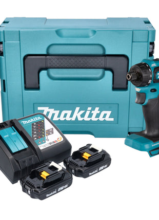 Makita DDF 083 RAJ Akku Bohrschrauber 18 V 40 Nm 1/4'' Brushless + 2x Akku 2,0 Ah + Ladegerät + Makpac