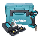 Makita DDF 083 RAJ Akku Bohrschrauber 18 V 40 Nm 1/4'' Brushless + 2x Akku 2,0 Ah + Ladegerät + Makpac