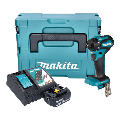 Makita DDF 083 RM1J Akumulatorowa wiertarko-wkrętarka 18 V 40 Nm 1/4'' bezszczotkowa + 1x akumulator 4,0 Ah + ładowarka + Makpac