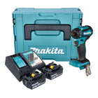 Makita DDF 083 RMJ taladro atornillador inalámbrico 18 V 40 Nm 1/4'' sin escobillas + 2x batería 4,0 Ah + cargador + Makpac