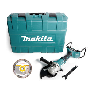 Makita DGA 901 ZKU2 Akku Winkelschleifer 36V ( 2x18V ) 230mm Brushless Solo + Ezynut + 5x Trennscheibe + Koffer - ohne Akku, ohne Ladegerät
