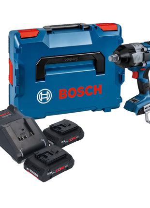 Bosch GDS 18V-1600 HC Professional Akku Schlagschrauber 18 V 1600 Nm 3/4'' BITURBO Brushless + 2x ProCORE Akku 4,0 Ah + Ladegerät + L-Boxx