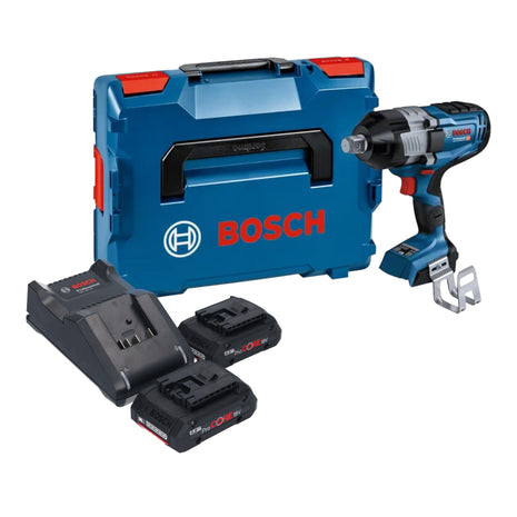 Bosch GDS 18V-1600 HC Profesjonalny akumulatorowy klucz udarowy 18 V 1600 Nm 3/4'' BITURBO Brushless + 2x akumulator ProCORE 4,0 Ah + ładowarka + L-Boxx