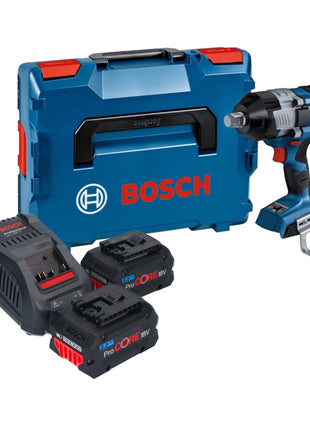 Bosch GDS 18V-1600 HC Professional Visseuse à choc sans fil 18 V 1600 Nm 3/4'' BITURBO Brushless ( 06019M1002 ) + 2x batterie ProCORE 8,0 Ah + chargeur + L-Boxx