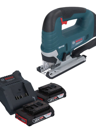 Bosch GST 18V-125 B Professional Akku Stichsäge 18 V 125 mm Brushless + 2x Akku 2,0 Ah + Ladegerät