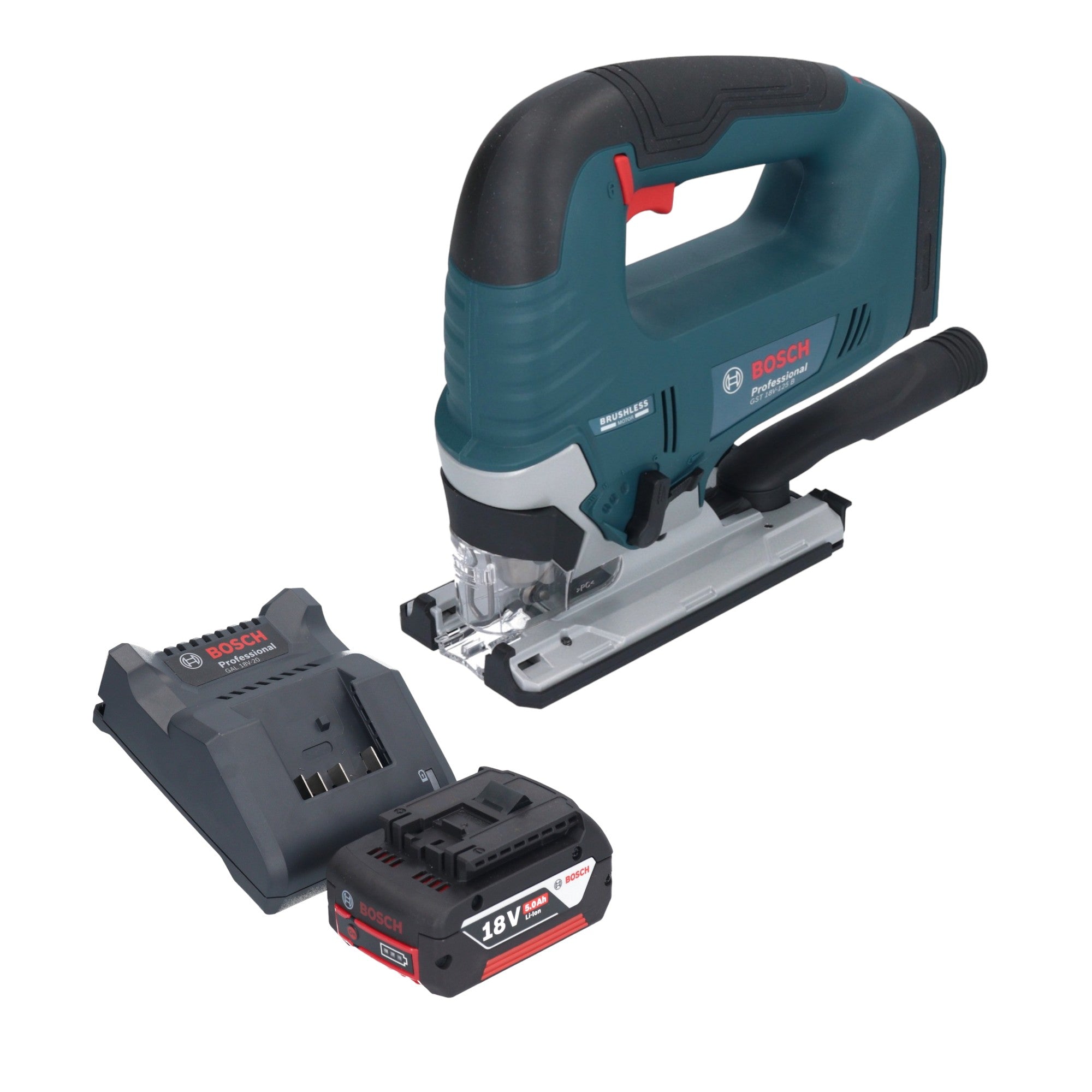 Bosch GST 18V 125 B Professional Akku Stichsaege 18 V 125 mm Brushless 1x Akku 5 0 Ah Ladegeraet 0 - toolbrothers