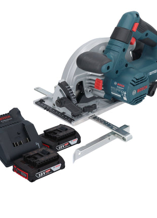 Bosch GKS 18V-57-2 Sierra circular inalámbrica profesional 18 V 165 mm sin escobillas + 2 baterías 2,0 Ah + cargador