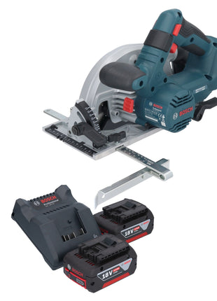 Bosch GKS 18V-57-2 Sierra circular inalámbrica profesional 18 V 165 mm sin escobillas + 2x baterías 4,0 Ah + cargador