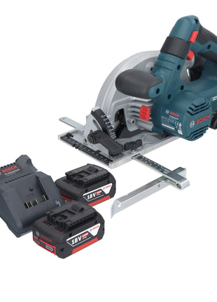 Bosch GKS 18V-57-2 Sierra circular inalámbrica profesional 18 V 165 mm sin escobillas + 2 baterías 5,0 Ah + cargador