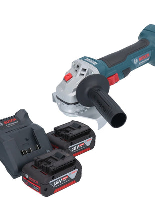 Bosch GWS 18V-7 Professional Meuleuse angulaire sans fil 18 V 125 mm Brushless + 2x batterie 4,0 Ah + chargeur