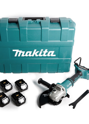 Makita DGA 901 M4KU2 Akku Winkelschleifer 36V ( 2x18V ) 230mm Brushless + 4x Akku 4,0Ah + Ezynut + Koffer - ohne Ladegerät - Toolbrothers