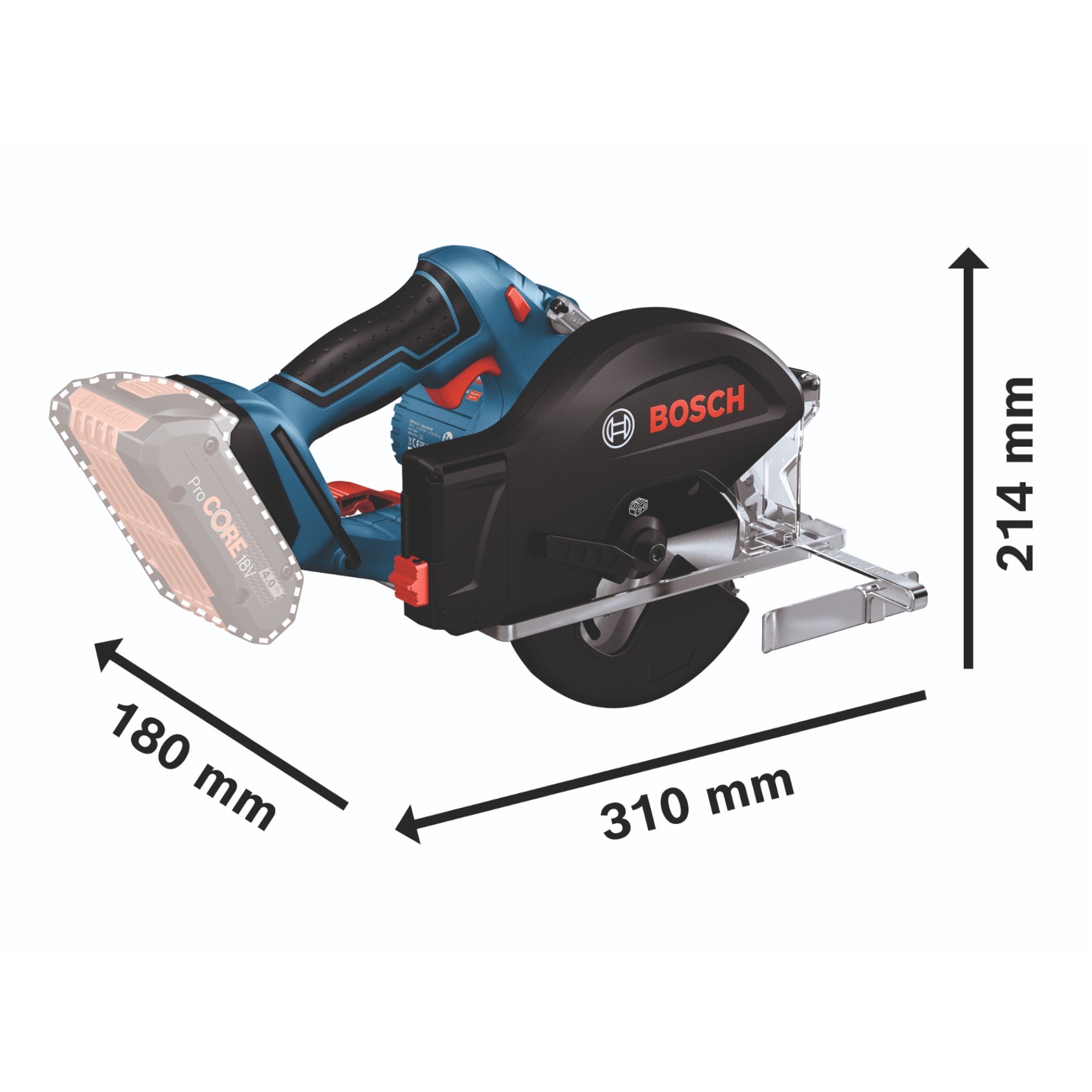 Bosch GKM 18V 50 Professional Akku Metall Handkreissaege 18 V 136 mm Brushless 1x ProCORE Akku 4 0 Ah Ladegeraet L Boxx 4 - toolbrothers