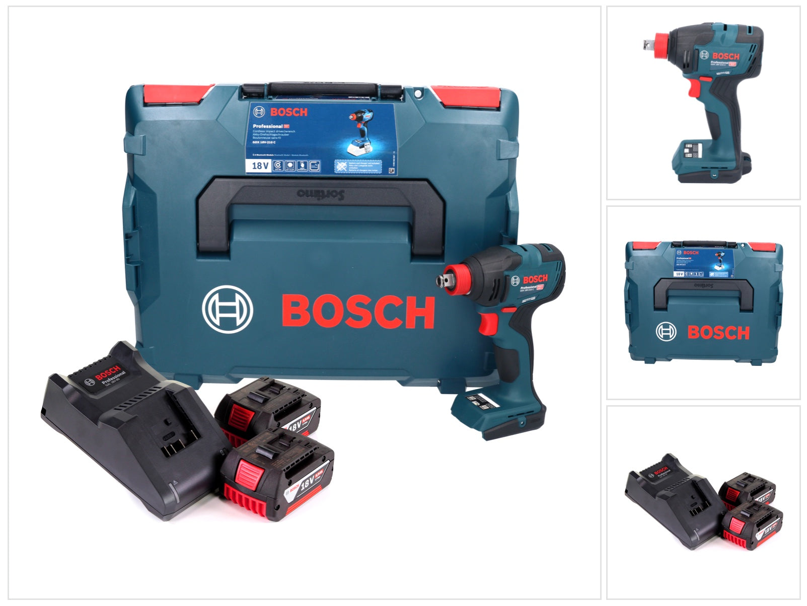 Bosch GDX 18V 210 C Professional Akku Drehschlagschrauber 18 V 210 Nm Brushless 2x Akku 5 0 Ah Ladegeraet L Boxx 0 - toolbrothers