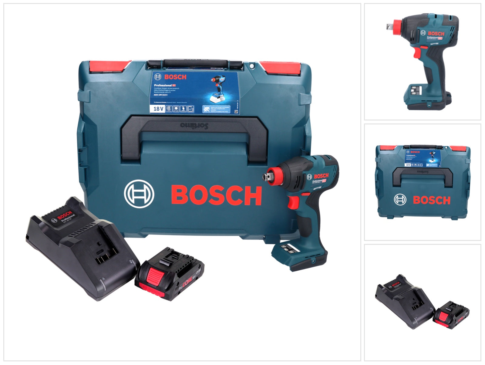 Bosch GDX 18V 210 C Professional Akku Drehschlagschrauber 18 V 210 Nm Brushless 1x ProCORE Akku 4 0 Ah Ladegeraet L Boxx 0 - toolbrothers