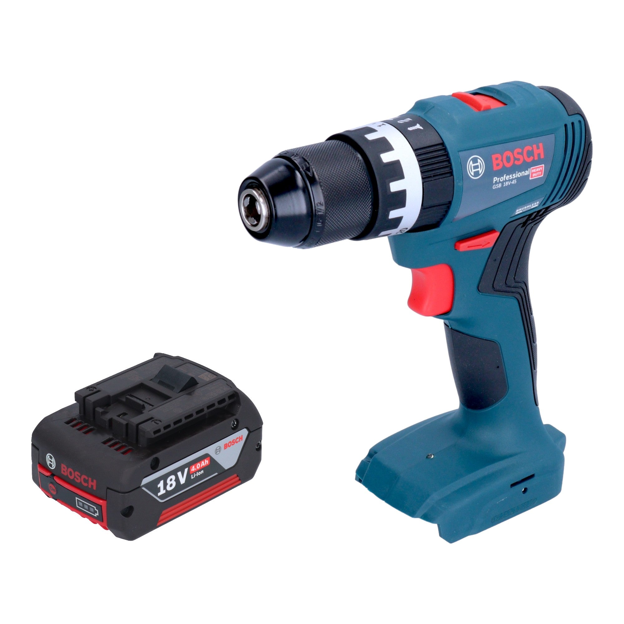 Bosch GSB 18V 45 Professional Akku Schlagbohrschrauber 18 V 45 Nm Brushless 1x Akku 4 0 Ah ohne Ladegeraet 0 - toolbrothers