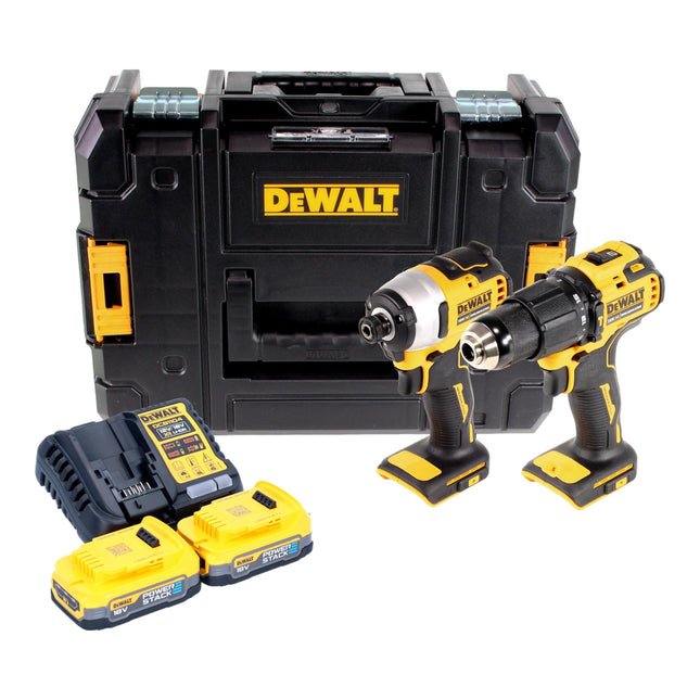 DeWalt DCK 2062 E2T Akku Kombopack 18 V DCD 709 Schlagbohrschrauber DCF 809 Schlagschrauber 2x Powerstack Akku 1 7 Ah Ladegeraet TSTAK 0 - toolbrothers